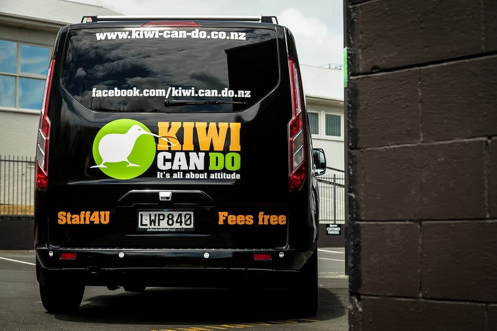Kiwi Can Do Auckland Fleet 14 copy - Wrap Innovations - Car Wrap, Blackout, Window Tinting Specialist Wellington