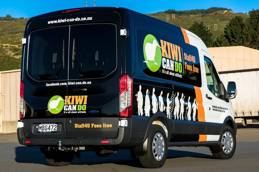 Kiwi Can Do Transit 17 copy - Wrap Innovations - Car Wrap, Blackout, Window Tinting Specialist Wellington